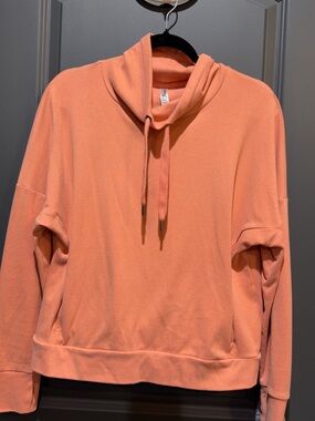 Kyodan Coral Drawstring Funnel-Neck Sweater